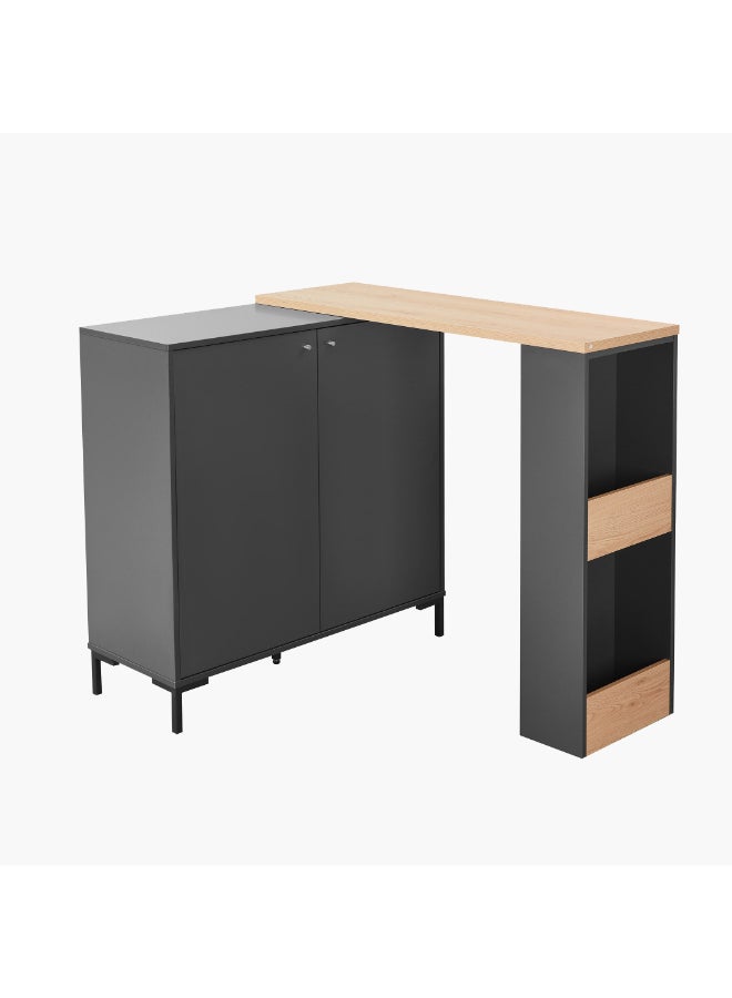 Home Box Siesta Bar Table with Side Cabinet - Image 2